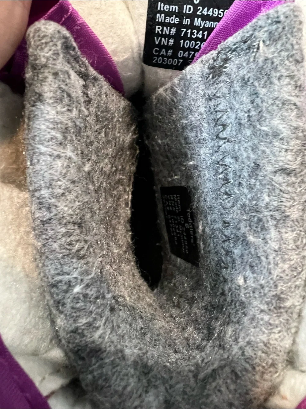 L.L. Bean Toddlers Northwoods Boots Size 6 Purple